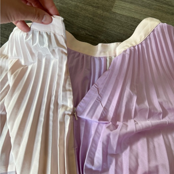 ASOS petite pleated midi skirt with sheer inset detail - Picture 5 of 9